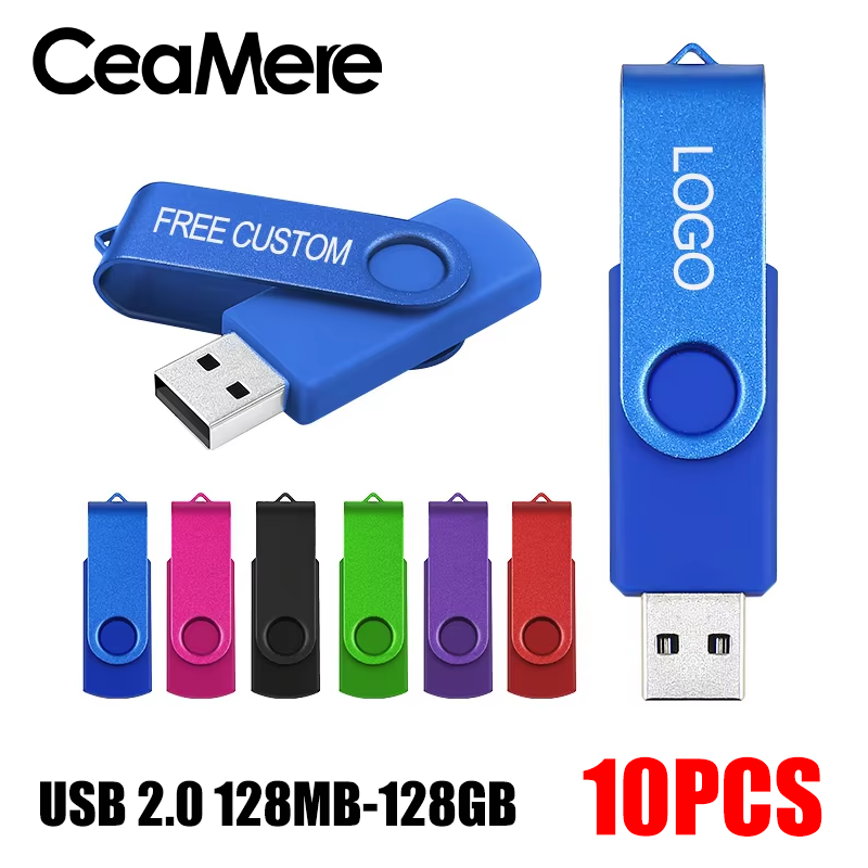 10 ピース/ロットペンドライブ無料ロゴ 8 ギガバイト 4 ギガバイト 2 ギガバイト 1 ギガバイト USB フラッシュドライブ 16 ギガバイトフラッシュディスク 128 メガバイト 256 メガバイト 512 メガバイトメモリフラッシュディスク