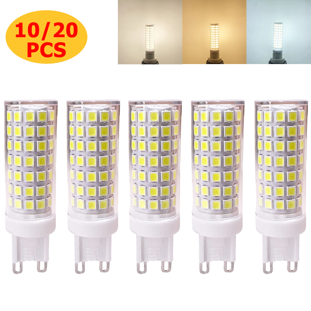 10/20 個 G9 ミニ LED 電球 7 ワット 9 ワット 12 ワット 15 ワット 18 ワット超高輝度 LED ライト 2835SMD 220 V 白色 LED セラミックランプ 360 ° 照明部屋