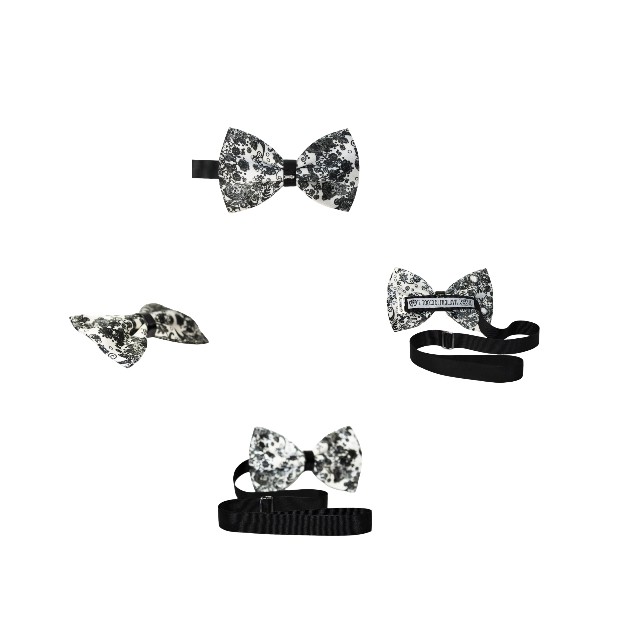 Italian High Quality Handmade Pure Silk Papillon Giorgio Alta Embroidered Pattern Bow Tie PM-522 Tocco Di Minerva