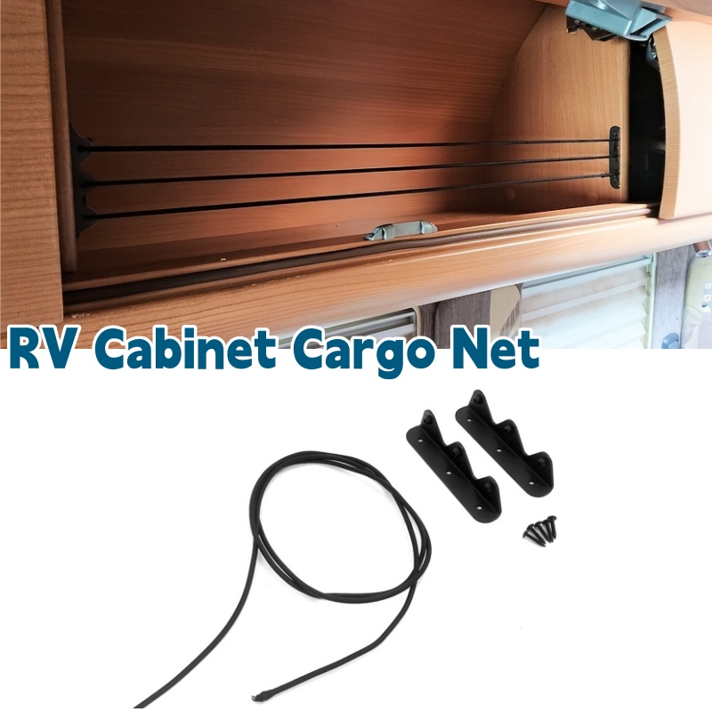 RV キャビネットカーゴネットキット落下防止サイド貨物荷物弾性収納ネットメッシュポケットオーガナイザーキャンピングカーのトランクトレーラー