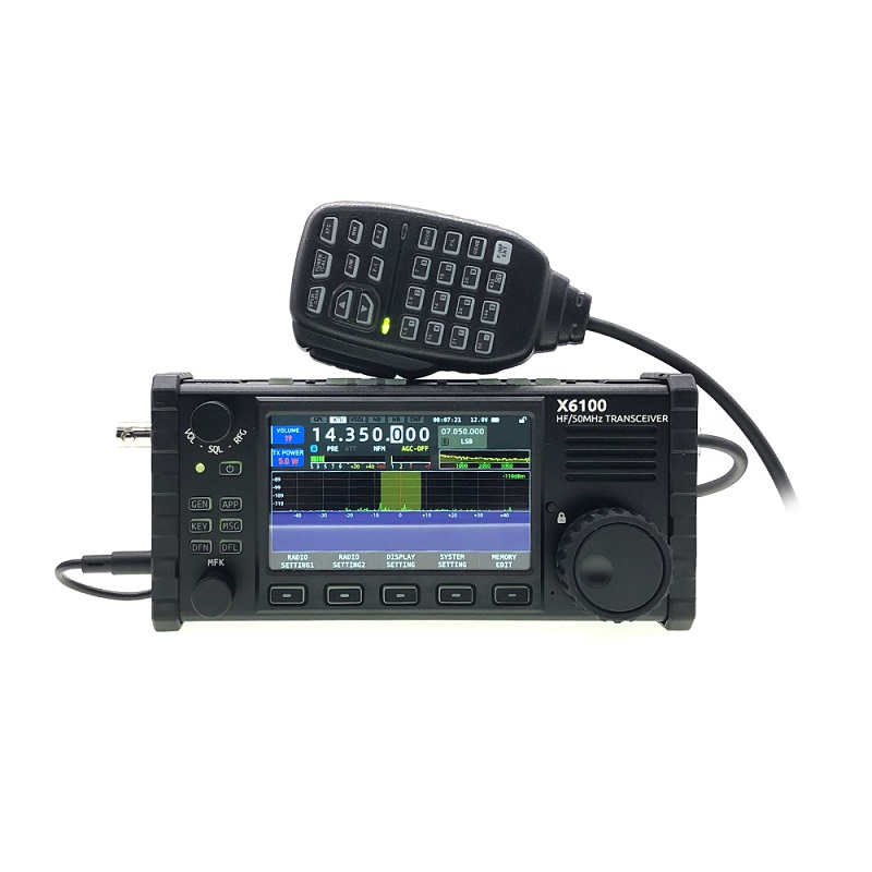 XIEGU X6100 HF/50MHz 全モードトランシーバーポート短波ラジオ SDR トランシーバーアンテナチューナー内蔵定在波スキャナー