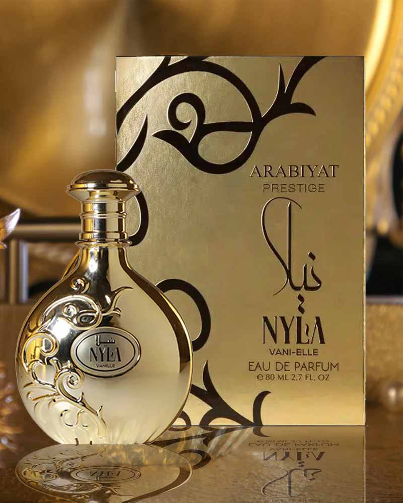 ARABIYAT PRESTIGE Nyla Vani-Elle オードパルファム、バニラとジャスミンのユニセックスフレグランス、2.7 fl。オンス