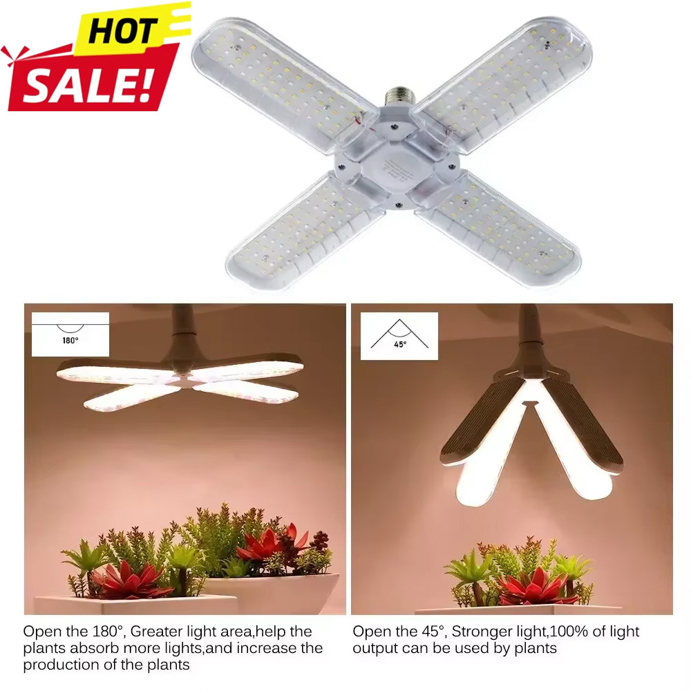 36 ワット 48 ワットファンリーフ折りたたみ LED 成長ライトフルスペクトル E27 植物成長ライト Phytamp 電球屋内植物花苗