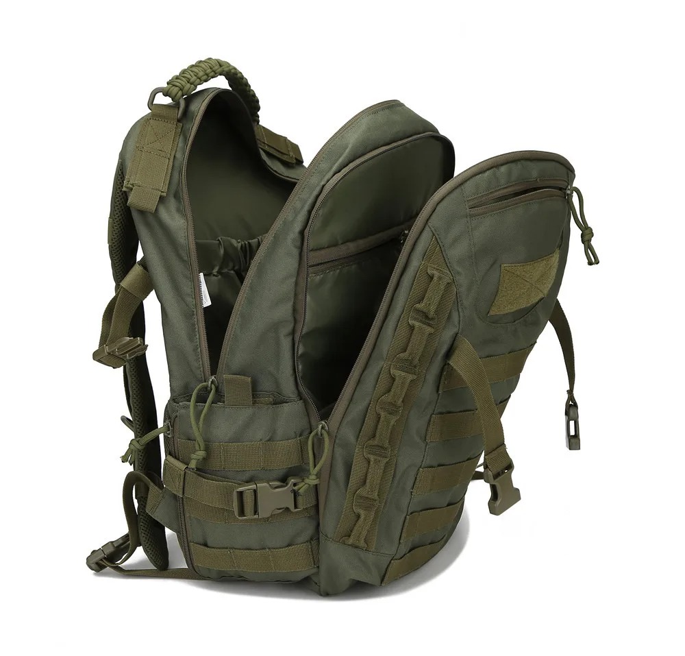 35L 屋外バックパック防水迷彩キャンプハイキングバックパック大型耐摩耗性スポーツバッグ