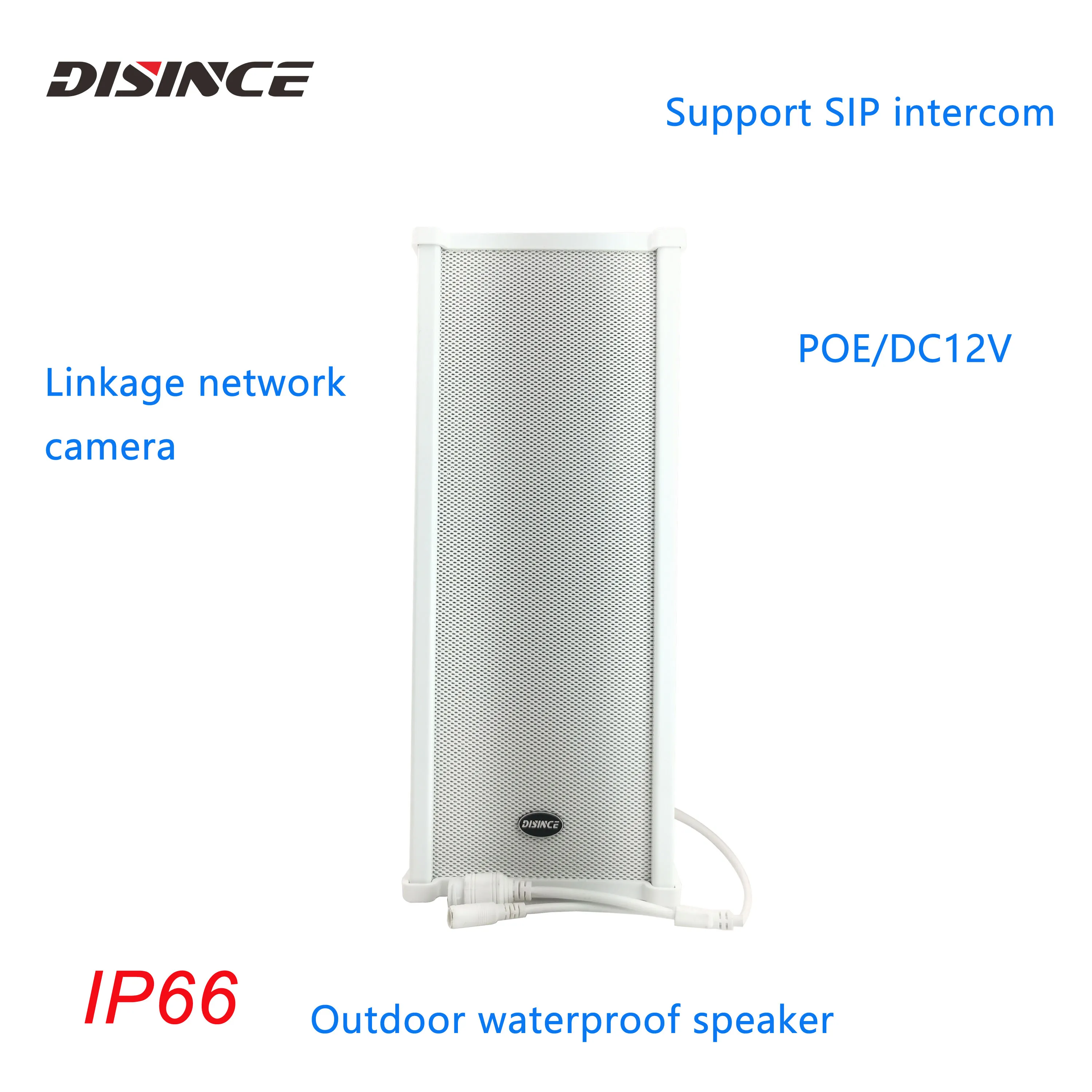 20W POE IPコラムスピーカーカスタマイズ可能な屋外防水放送はSIPインターコムソフトウェア再生をサポートします