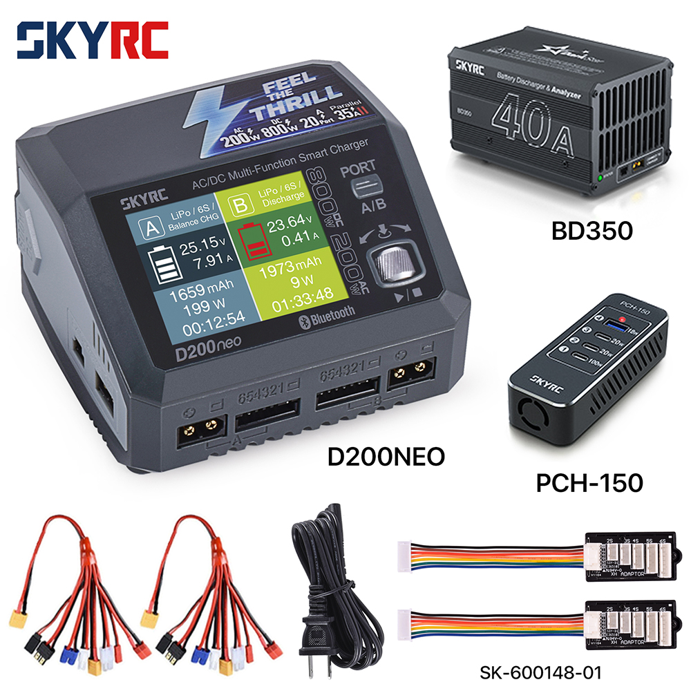 SkyRC D200neo NFC 充電器 SK-100196 800 ワット Lipo バッテリーバランス充電器 BD380 放電器 AC/DC 多機能スマート充電器