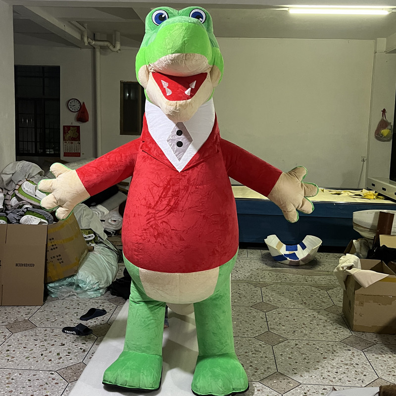 インフレータブル ワニ マスコット コスチューム 面白いワニ ジーナ 漫画 コスプレ ハロウィン クリスマス 誕生日パーティー用 バッテリーなし