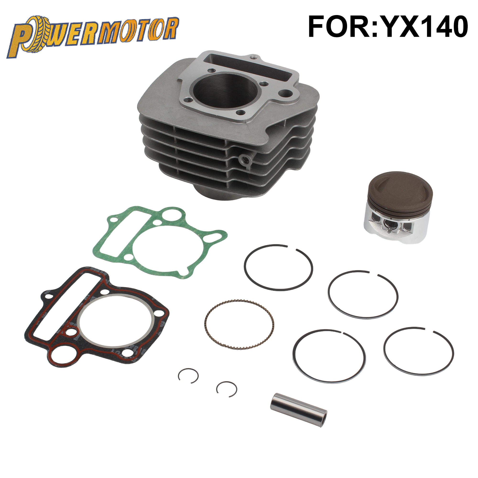 オートバイシリンダー 56 ミリメートルボアボディピストンリングガスケットキット yingXiang YX 140 140cc 水平エンジンダートピットバイク ATV 部品