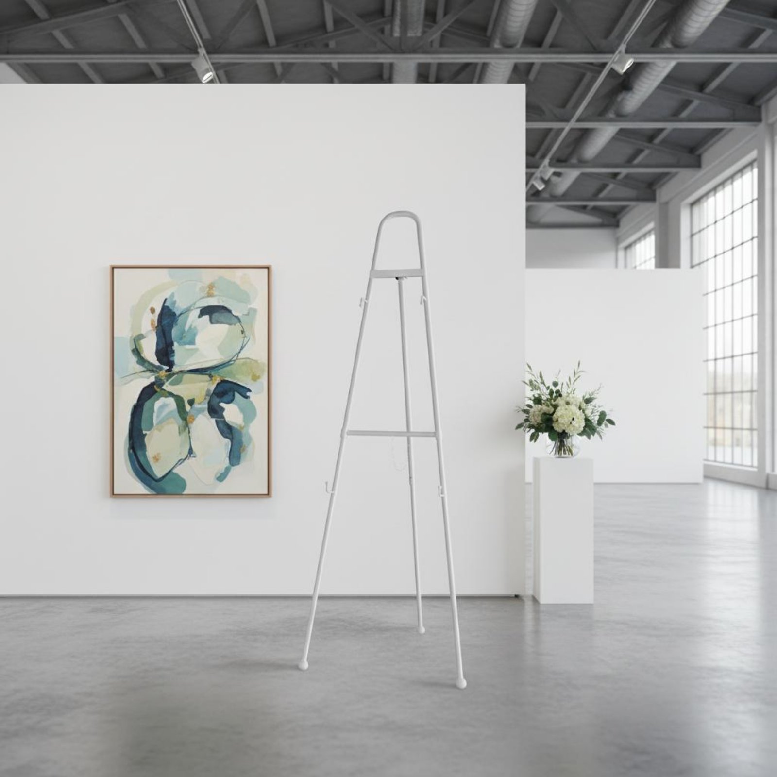 床置きアートスタンド 頑丈な金属製アートスタンド 金属製三脚イーゼル クイックセットアップ ポータブルディスプレイイーゼル アーティスト用滑り止めフィート