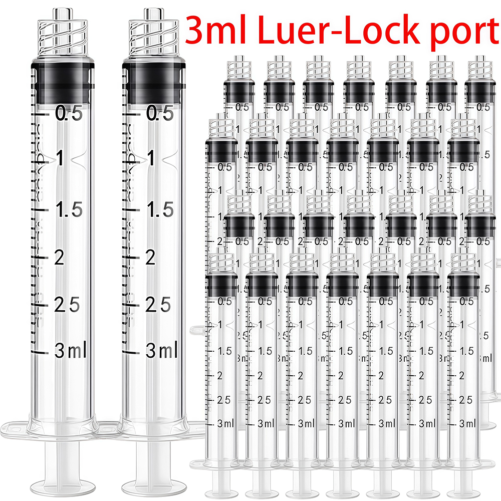3ml ルアーロックシリンジ 100 個、使い捨てサンプラー、接着剤ディスペンサー、多用途の研究室専用産業用獣医 DIY ツール