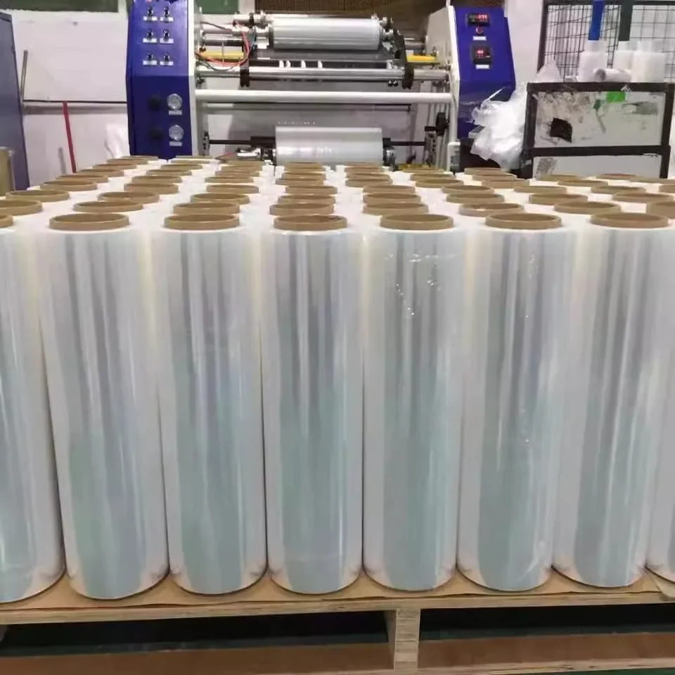 透明 PE 絡みストレッチ包装フィルム工業用輸送防水プラスチック包装フィルム幅 100 センチメートル