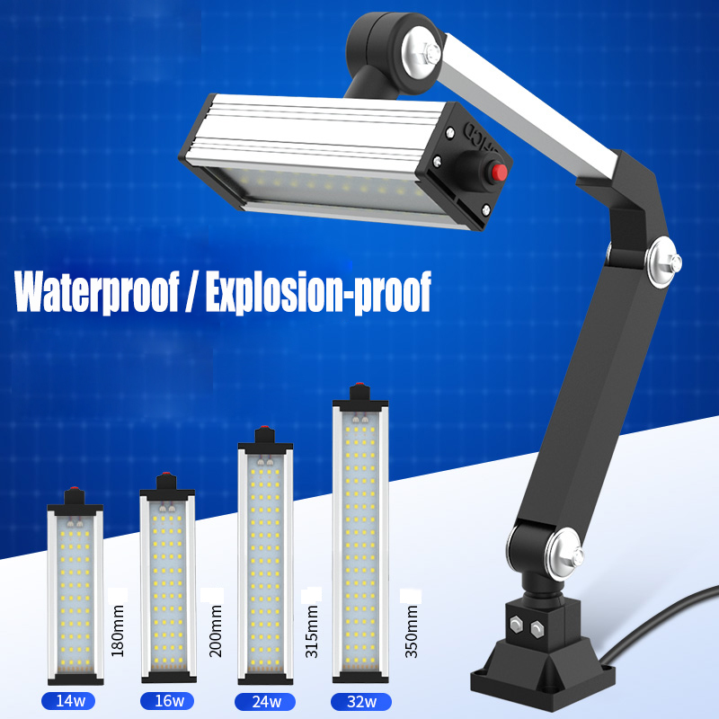 LED 工作機械作業灯防水 24v 36v 旋盤ボール盤ロングアームユニバーサル工業用特別強力ライト 220v