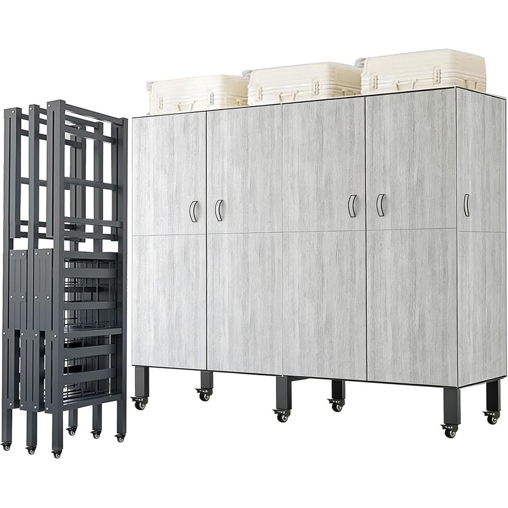 ポータブルクローゼットワードローブホイール付き 2000Ibs 高耐久衣類ラックカバー付き自立型金属衣類ラック戸棚収納システム