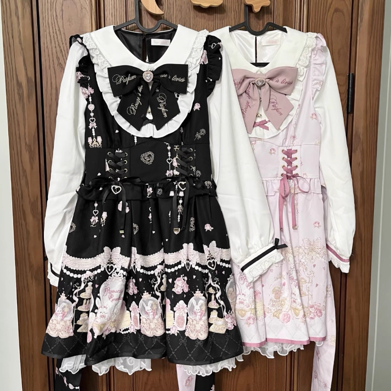 和菓子ロリータかわいい 2 点セット女性ゴシックかわいいレースプリント弓シャツハイウエストショートエレガントなファッションスカートセット