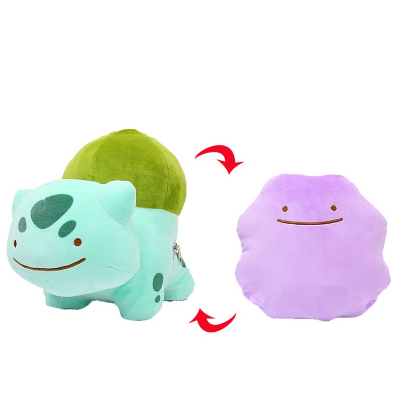20 センチメートルポケモンアニメ人形可逆枕クッション同上変換フシギダネぬいぐるみ枕人形漫画の装飾キッズギフト
