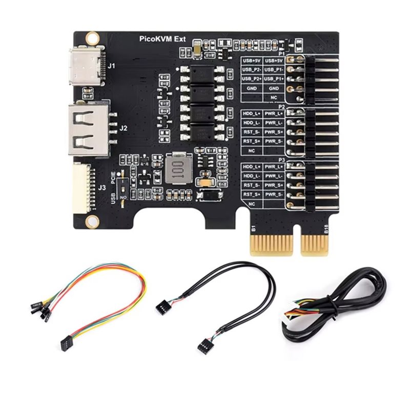 Picokvm KVM-Over-IP制御モジュール拡張PCIe拡張ボードPCIe USBリモート電源管理カード（Luckfox Picokvm用）