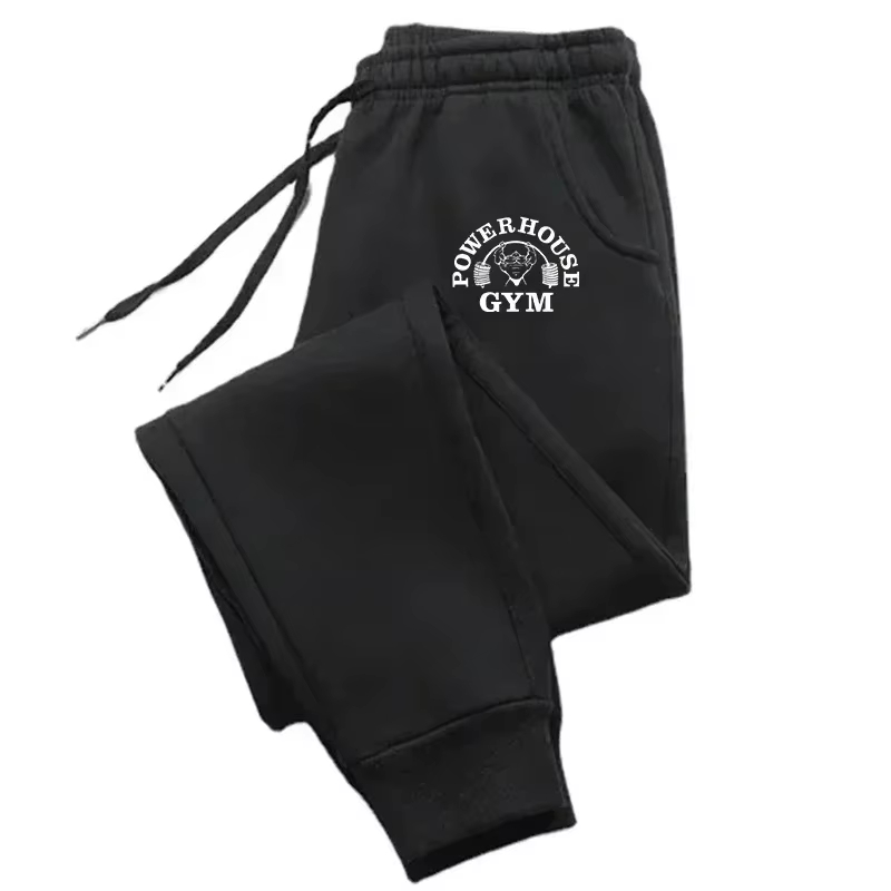 パワーハウス フィットネス プリント ロングパンツ メンズ カジュアル スポーツ パンツ ランニング トレーニング ジョギング用