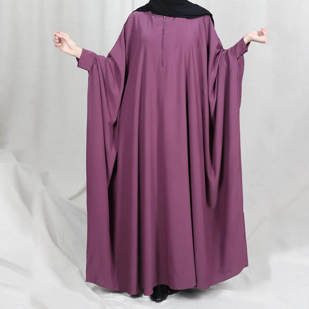 イスラム教徒の女性の祈りドレスワンピース祈りアバヤバットウィングスリーブイスラム服ドバイサウジアラビアトルコささやかなローブローブラマダン