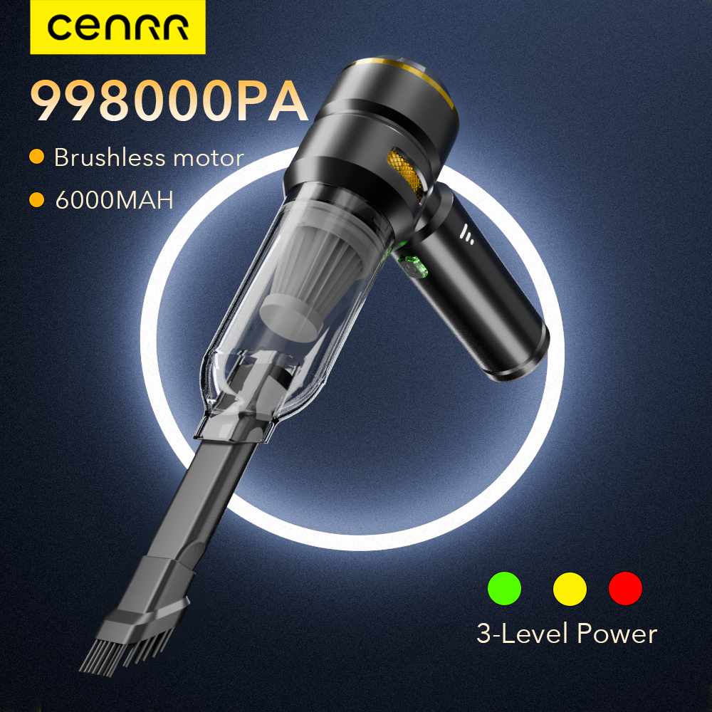 CENRR 998000PA 車用掃除機強力な吸引ポータブル強力な掃除機ワイヤレスクリーナーロボット洗浄機