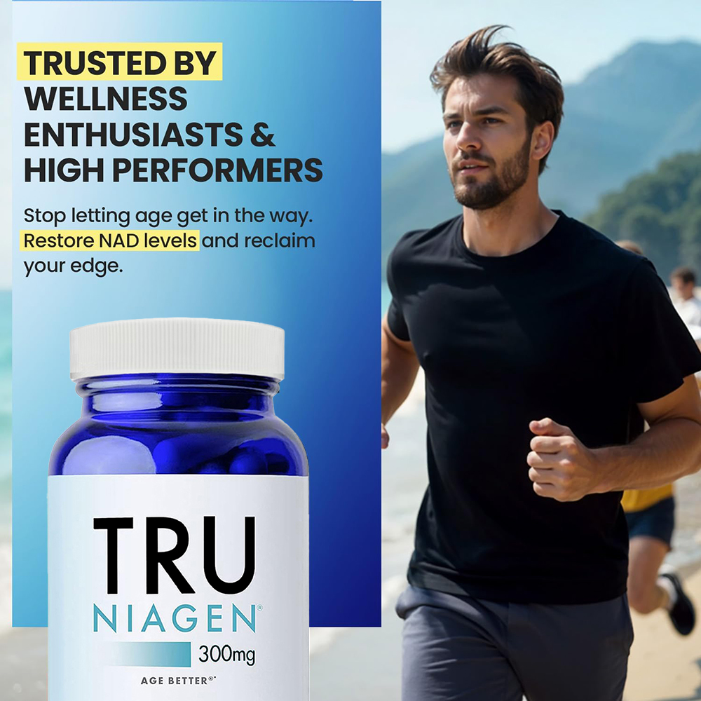 TRU NIAGEN アンチエイジングと細胞再生のための特許取得済み NAD サプリメント、300mg ナイアゲン、細胞エネルギー、脳、筋肉をサポート