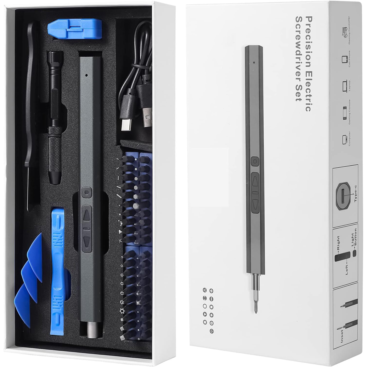 コードレス電動ドライバーセット 12/39/50 in 1 精密電動工具磁気ドライバービット急速充電修復ツールキット
