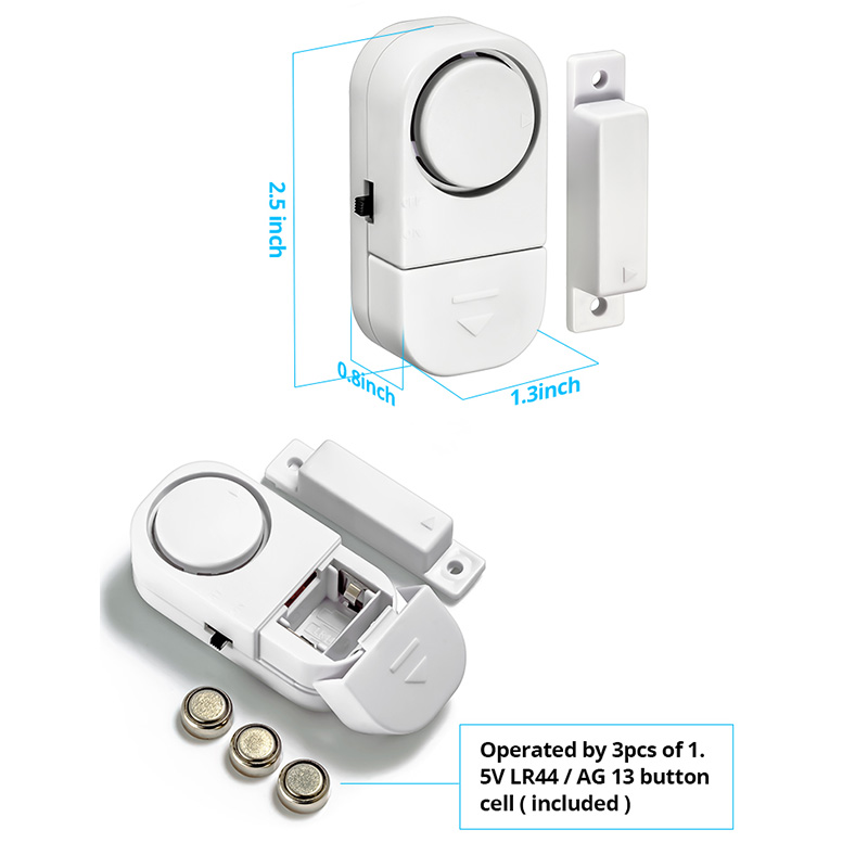 KERUI Window Door Sensor with Battery Independent Opening Magnetic Door Sensor 90db Wireless Security Alarm for Home House