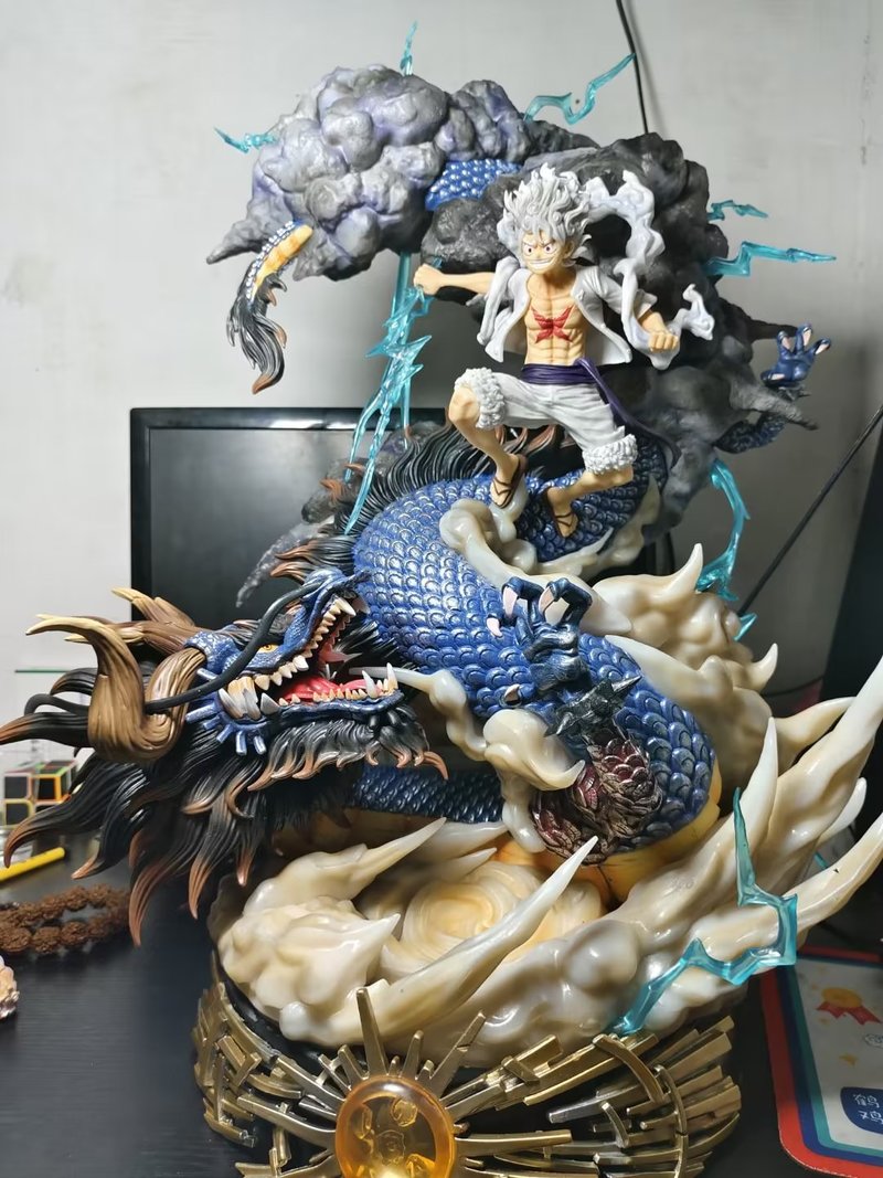 24 センチメートルアニメワンピースルフィ Vs カイドウフィギュアルフィギア 5 像ニカルフィ置物 Gk 置物モデル人形飾りおもちゃギフト