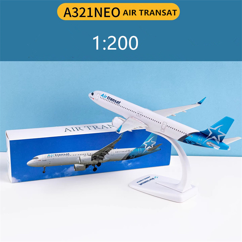 1:200 スケール AIR Transat A321 NEO エアウェイズ航空 ABS プラスチック飛行機モデル航空機飛行機アセンブリコレクションディスプレイファン