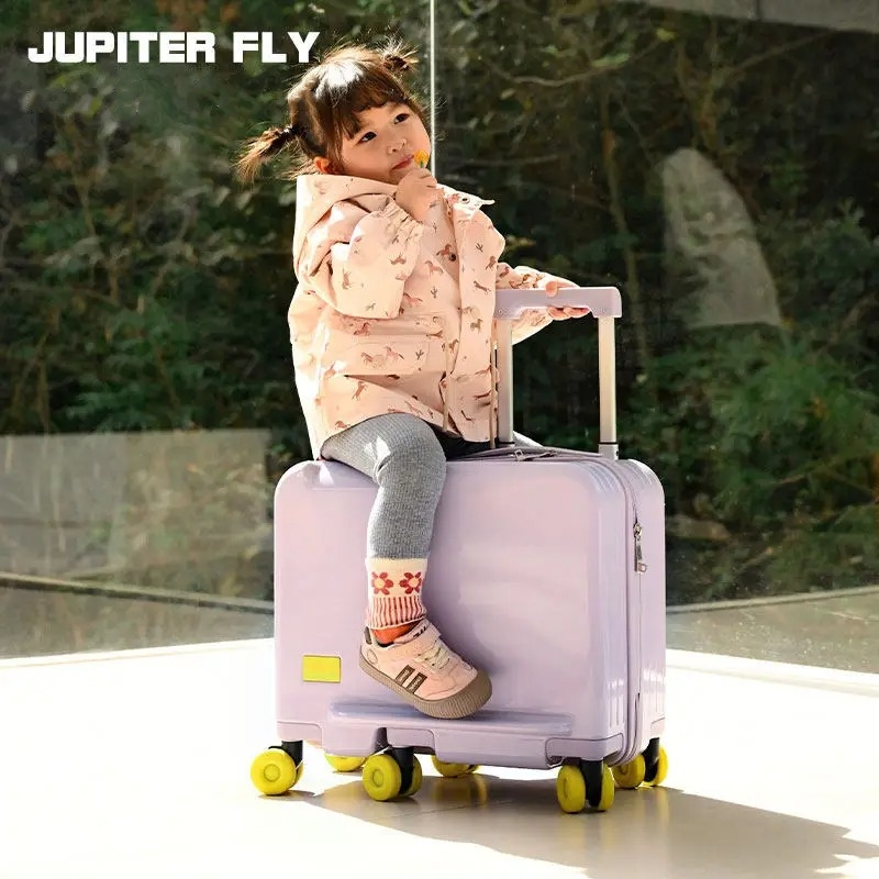 New Six Spinner Wheels Kids Suitcase Carry on Rolling Luggage Can Be Used As A Cart for Kids Satisfying Convenient for Traveling