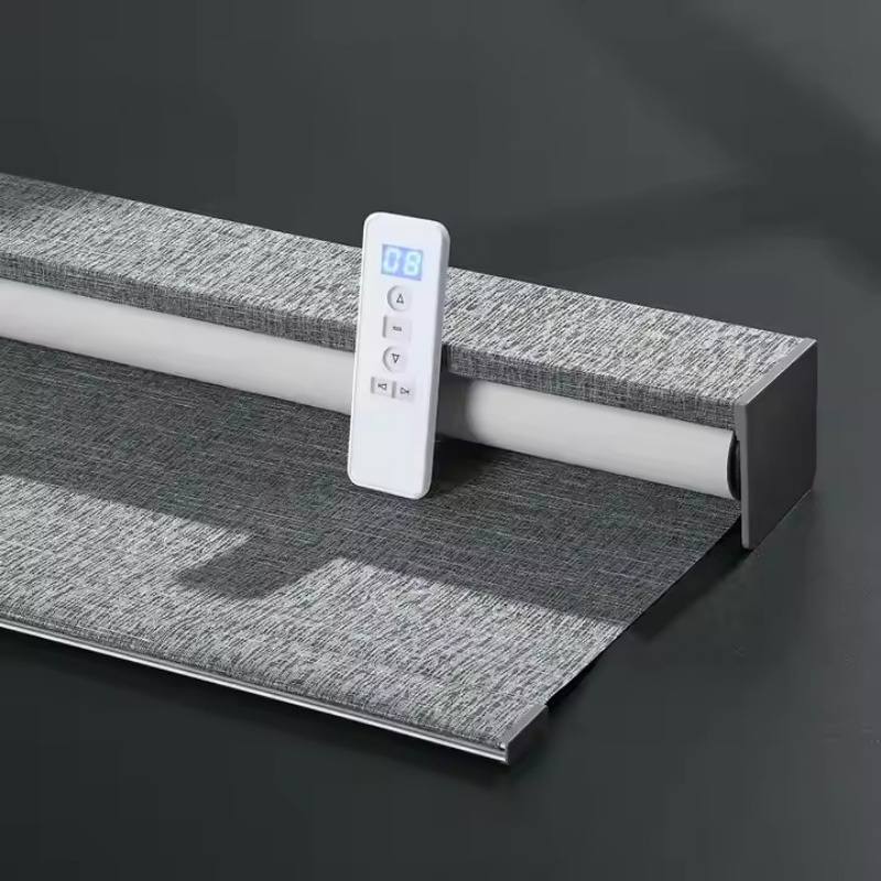 2026 スクエアカバー色とりどりの生地接続電話 Wifi Alexa Google インテリジェント制御電動ローラーブラインド Windows 用