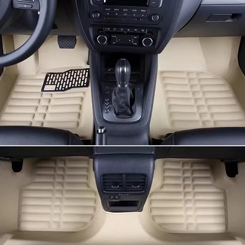 車のフロアマットユニバーサル滑り止めマット新車インテリア PU レザー耐久性のある滑り止めマットアクセサリー