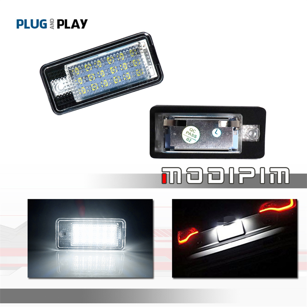 エラーフリー Canbus 6000K ホワイト 18-SMD LED 車のナンバープレートナンバーライトアウディ A3 S3 A4 S4 B6 B7 A5 S5 B8 A6 S6 A8 S8 Q7 12V