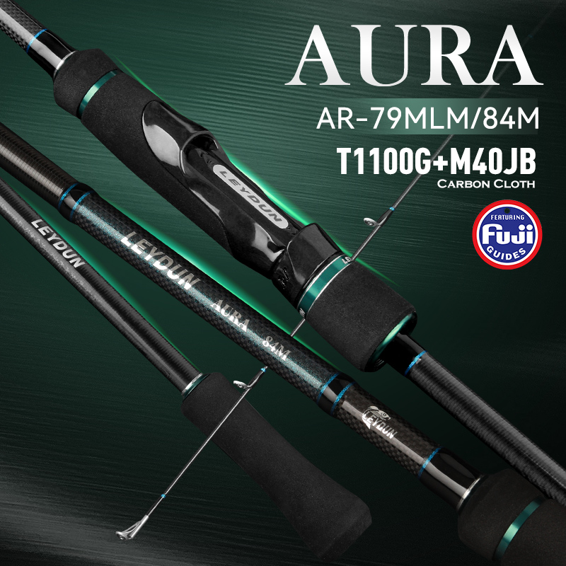 Leydun 2026 オーラ T1100 スピニング釣竿富士ガイドリング 87.5 グラム AR79MLM 84 メートルイカボート水かきカーボン布釣竿