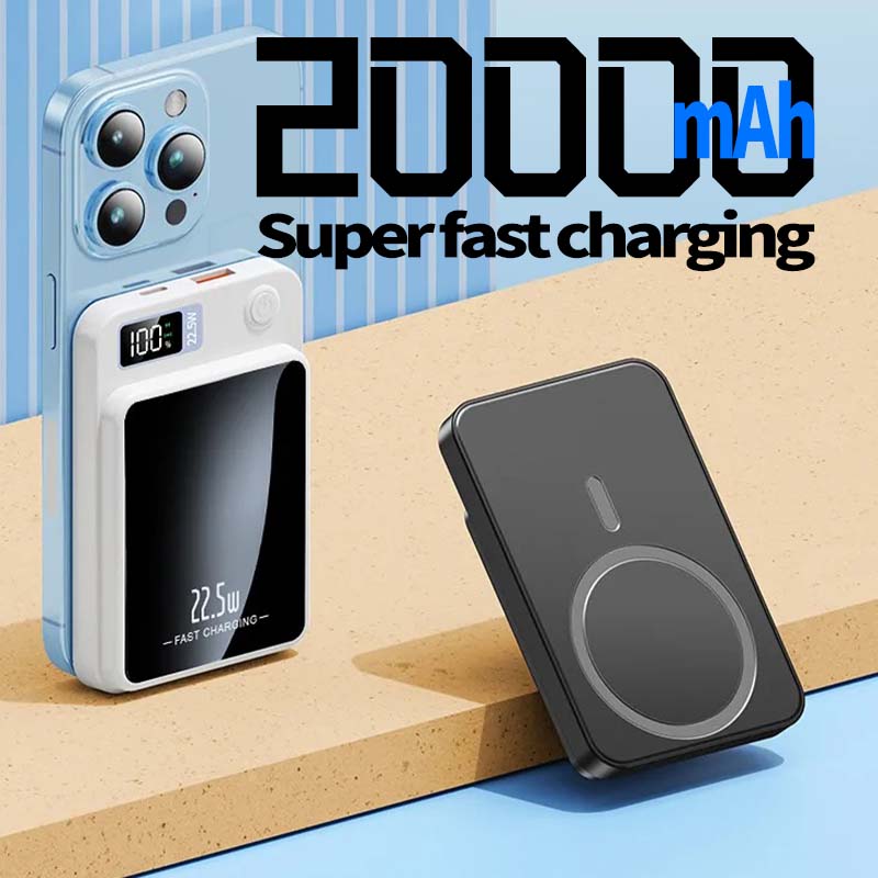 100000mAh 磁気 Powerbank 磁気電源銀行ワイヤレス急速充電器 iPhone のバックアップバッテリー Magsafe