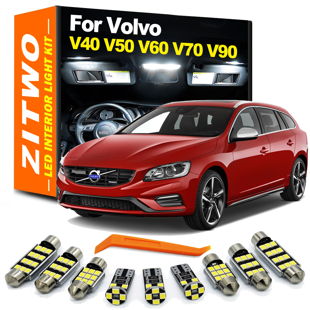 ZITWO 完全な車の LED 電球インテリアドームマップ読書灯キットボルボ V40 V50 V60 V70 V90 足元カーテシランプ Canbus