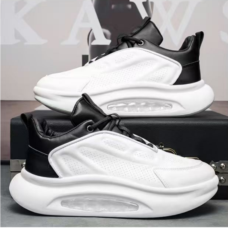 Men's shoes for summer and spring. Men's style, versatile, thick sole, heightening, breathable. Sports air cushion, shock absorp