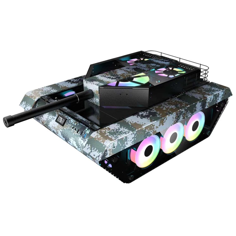 12 個の RGB 冷却ファンフルタワーデスクトップ PC ケース E-ATX キャビネットゲームコンピュータタンクケース温度計とガラス