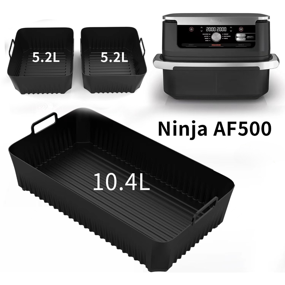 エアフライヤートレイシリコンモールド忍者 AF500UK 交換用エアフライヤーバスケット再利用可能なエアフライヤーライナーノンスティックピザグリルパン