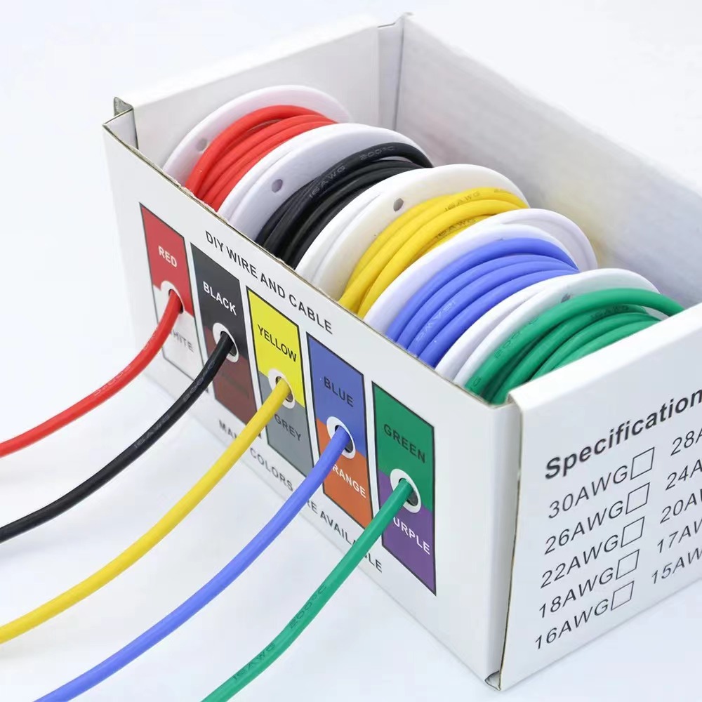 18/20AWG 撚り線ソフト錫メッキ銅電線、 5 色フックアップワイヤー UL 1007 ゲージ PVC ケーブル DIY ワイヤー
