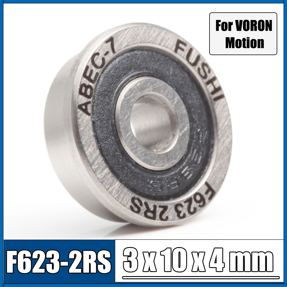 F623RS ベアリング 3*10*4 ミリメートル ABEC-7 10 個、F623-2RS フランジボールベアリング VORON 0 モーション用、A/B ドライブユニットアイドラ XY ジョイントで使用