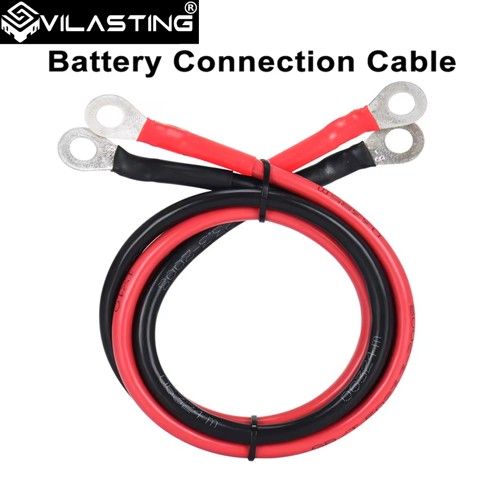 VILASTING バッテリーインバーターケーブルセット 端子付き 8/6AWG より線銅コード 太陽光発電接続ワイヤー ラグ付き