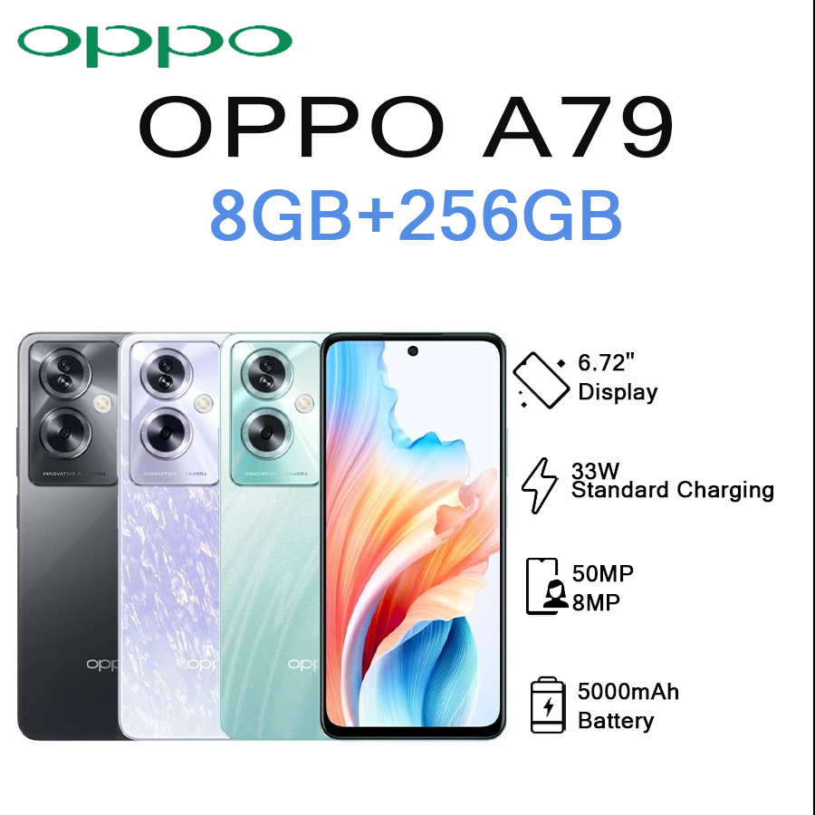 OPPO A79 6.72 "90Hz ディスプレイ 8GB 256GB 50MP メインカム 5000mAh 長持ちバッテリー EU/US バージョンデュアル SIM ロック解除済みスマートフォン