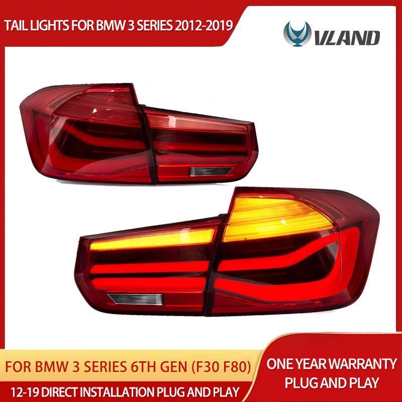 12-19 3 シリーズ第 6 世代 (F30 F80) Vland LED テールライト、シーケンシャルアンバーターンシグナル付き