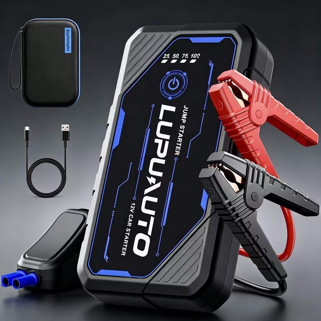 プロフェッショナルカージャンプスターターピーク6000Aオートバッテリーブースターオールインワンポータブル電源銀行プロフェッショナルカーバッテリースターター12V自動始動装置ガソリンディーゼル