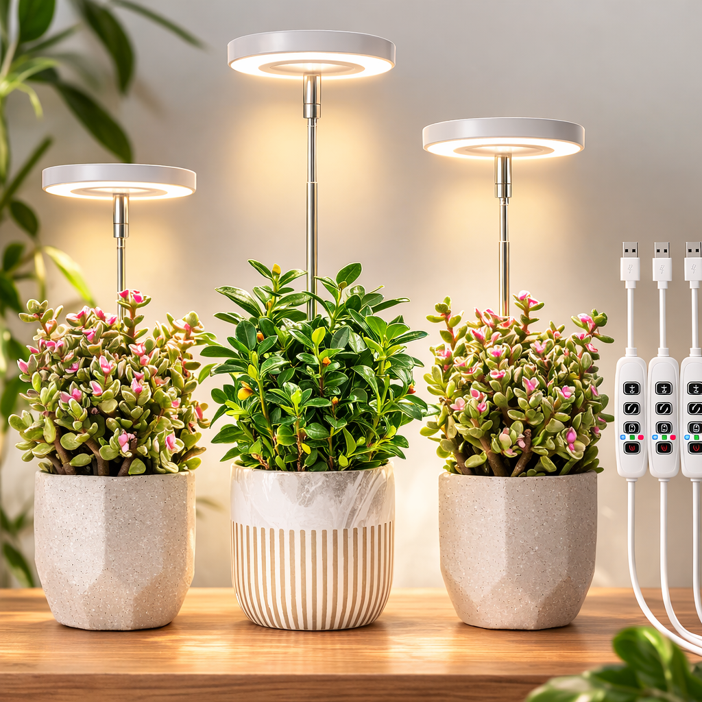 LED 成長ランプ 屋内植物用フルスペクトルフィルライト 高さ調節可能、3/9/12H タイマー、庭用 10 段階調光
