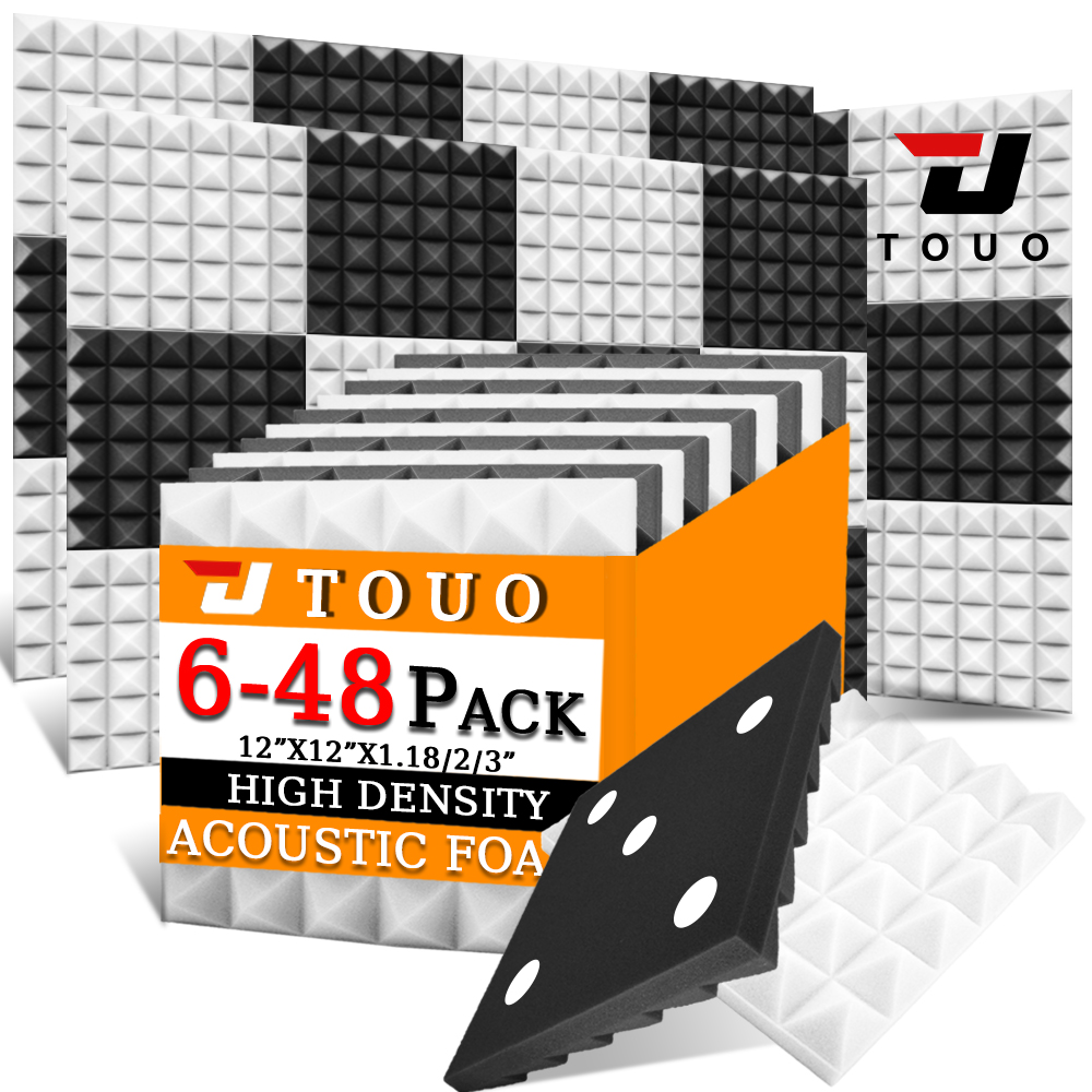 TOUO ピラミッド音響パネル 6-48 パック音響サウンドパネルボーカルブースビデオルーム壁音響装飾サウンドパネル