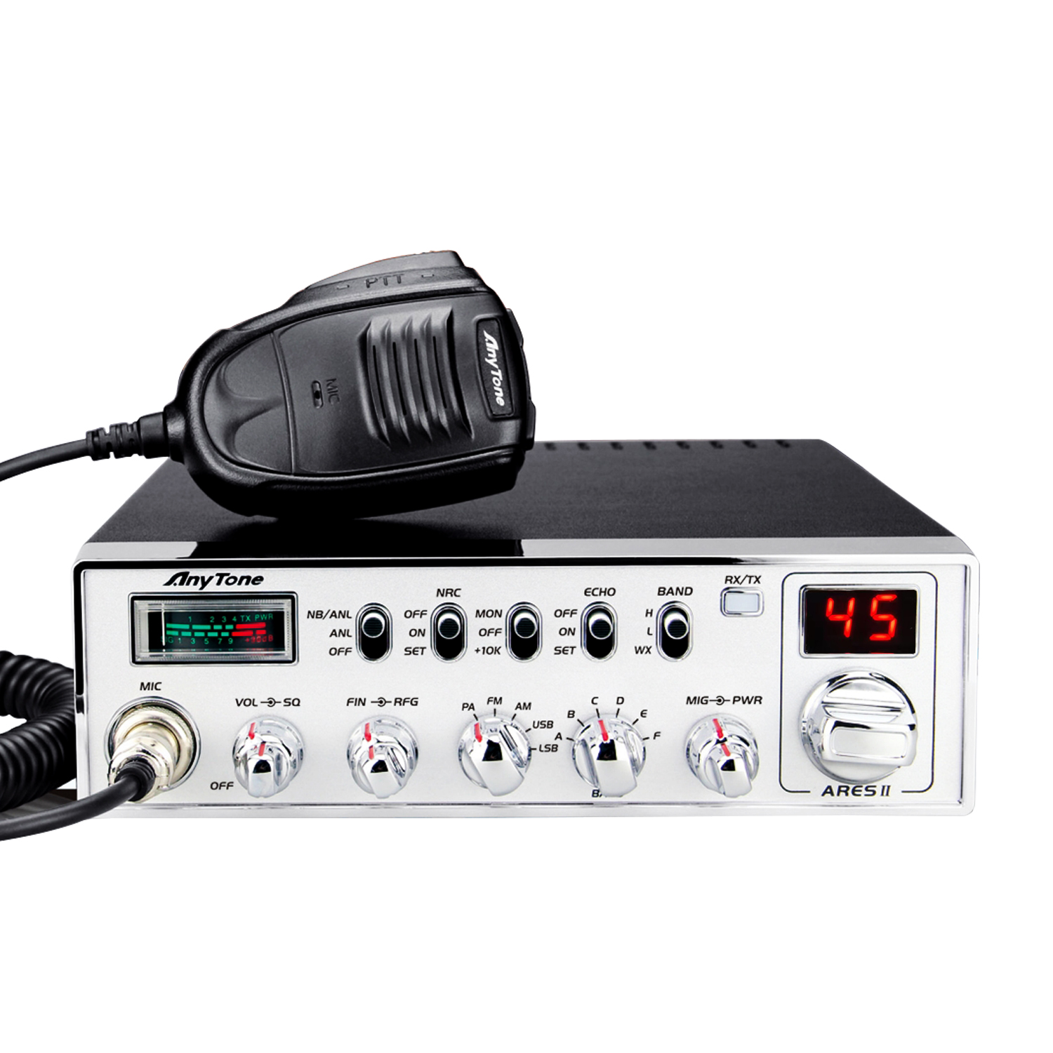 Anytone ARES II 10 メートル CB トランシーバー SSB シチズン バンド 28.000-29.695MHz AM/FM/USB/LSB/PA 40W VOX NB/ANL CB ラジオ