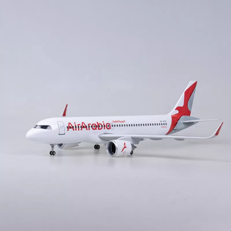 新しい 1:80 スケール 47 センチメートルエアアラビア航空エアバス A320 シミュレーション旅客機モデルのおもちゃホイールとライトコレクション