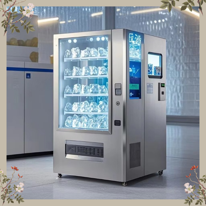 カスタマイズされた自動24/7製氷機自動販売機セルフサービスインテリジェントディスペンサー高セキュリティ盗難防止設計
