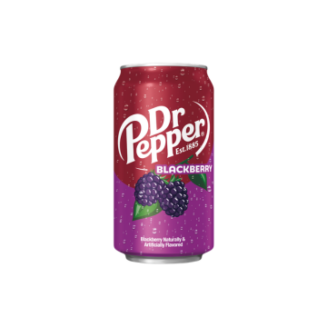 Dr Pepper Blackberry Carbonated Drink 355 ml Refreshing Soda Beverage with Spicy Aroma